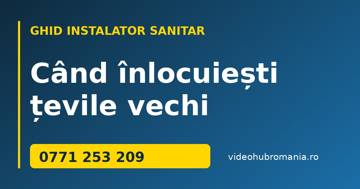 Când înlocuiești țevile vechi din casă sau apartament