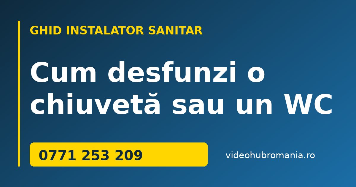 Cum desfunzi o chiuvetă sau un WC
