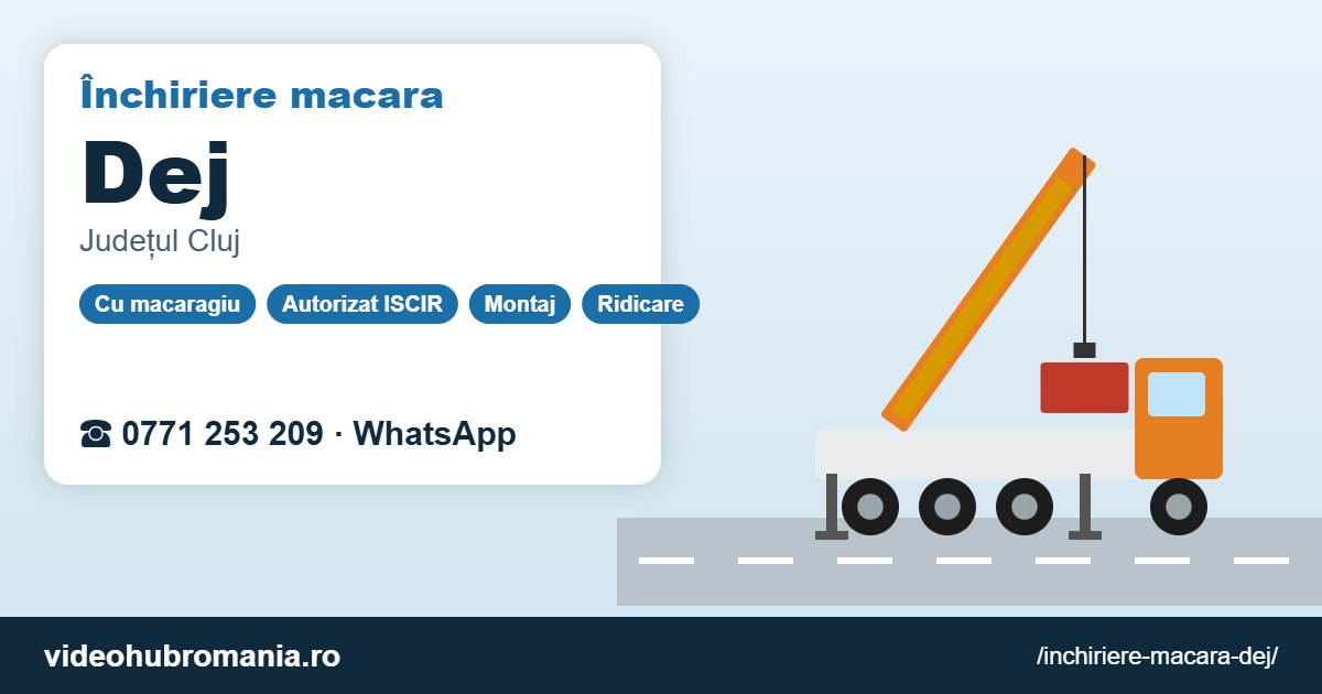 Închiriere macara Dej – 0771 253 209