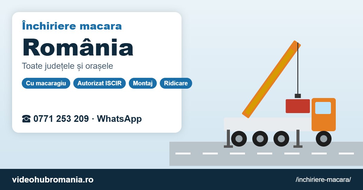 Închiriere macara în România – 0771 253 209