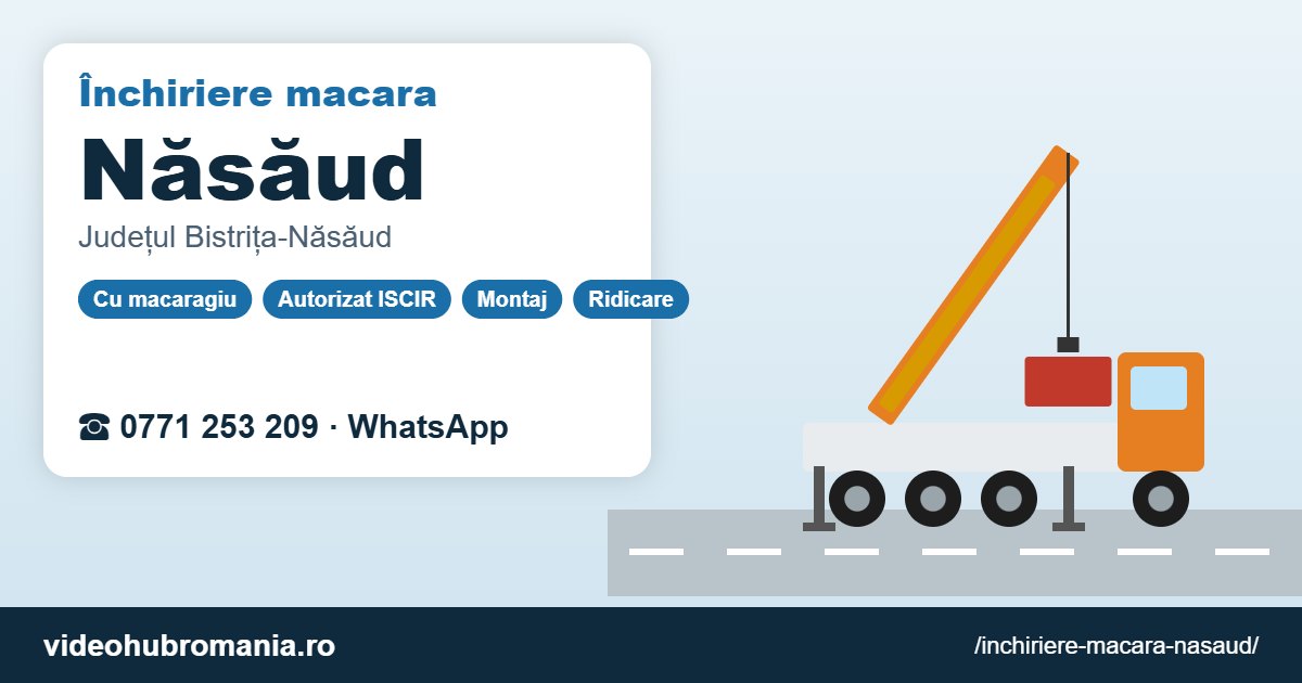 Închiriere macara Năsăud – 0771 253 209