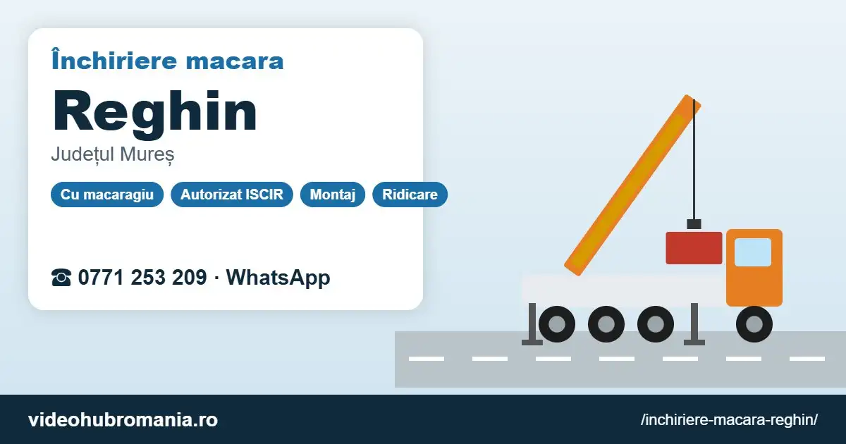 Închiriere macara Reghin – 0771 253 209