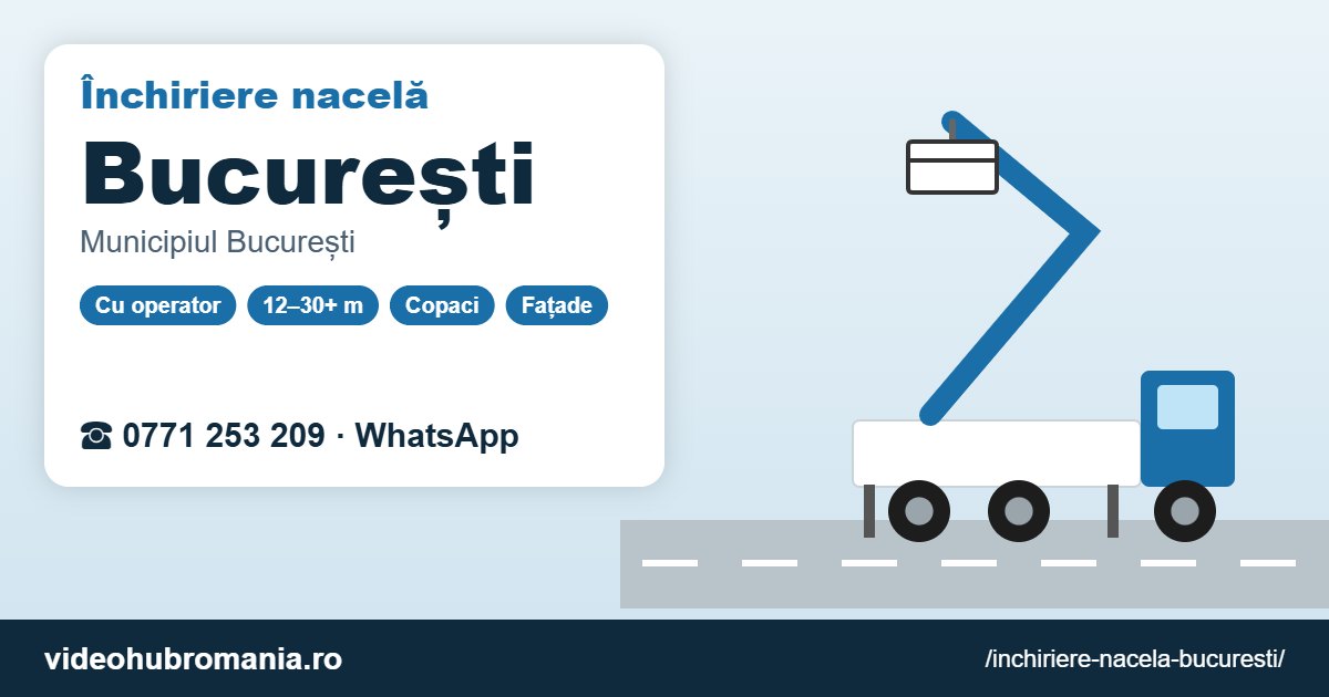 Închiriere nacelă București – 0771 253 209