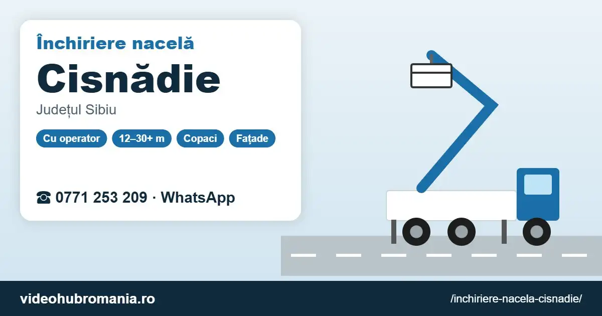 Închiriere nacelă Cisnădie – 0771 253 209