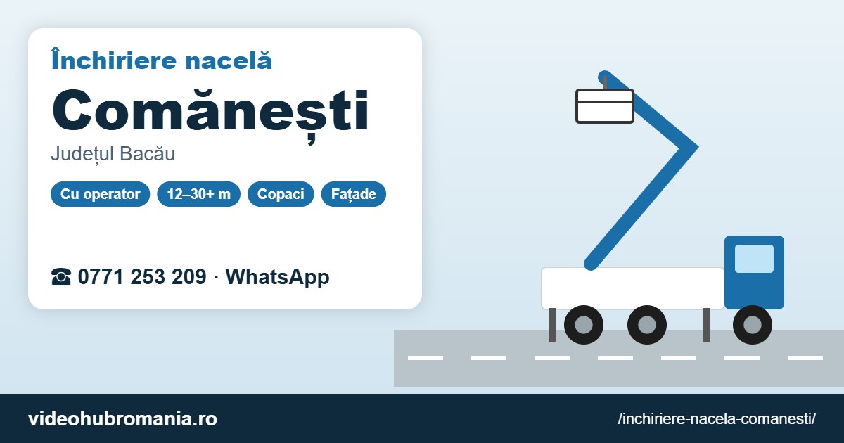 Închiriere nacelă Comănești – 0771 253 209
