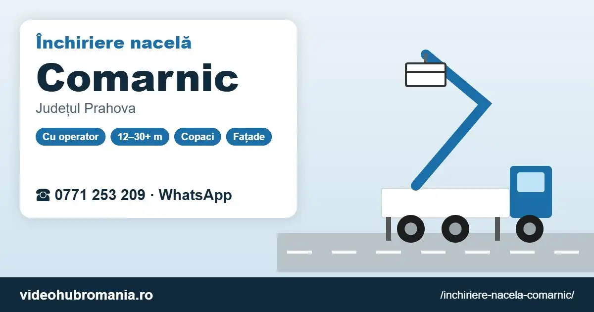 Închiriere nacelă Comarnic – 0771 253 209