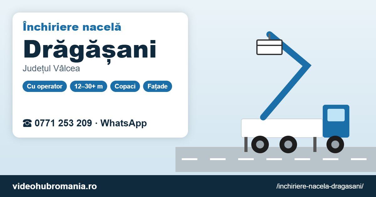 Închiriere nacelă Drăgășani – 0771 253 209