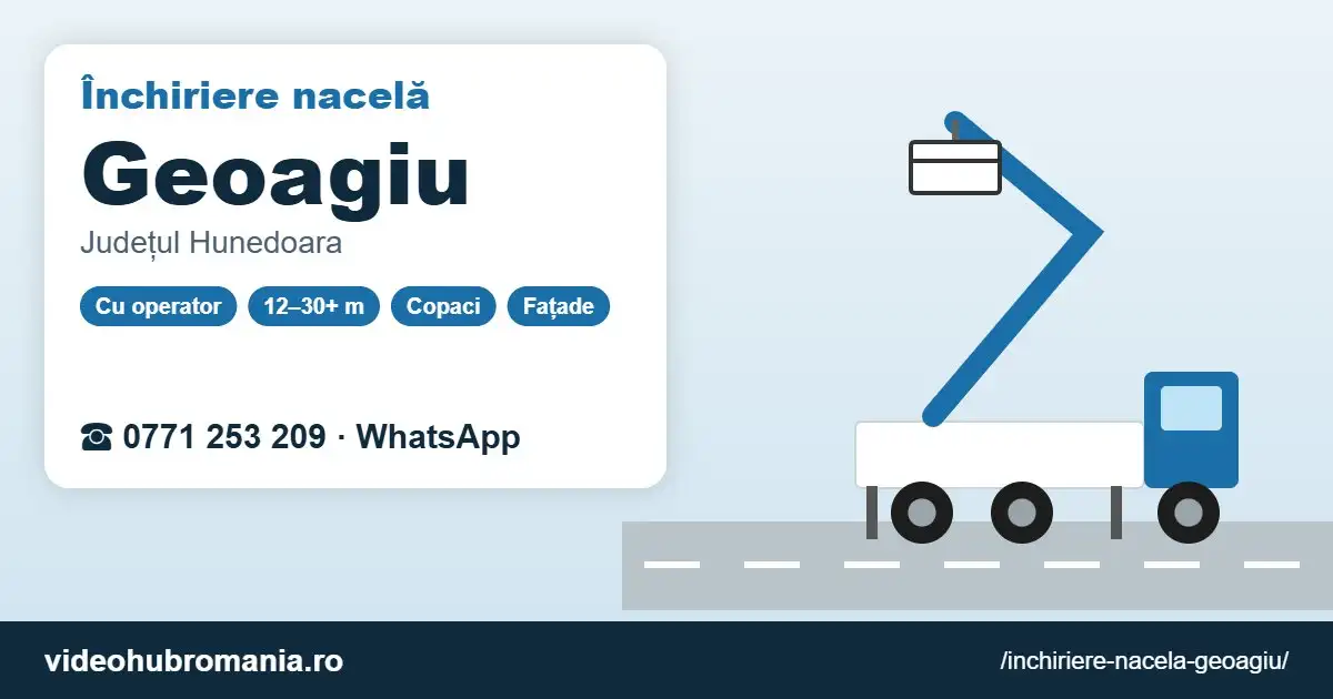 Închiriere nacelă Geoagiu – 0771 253 209