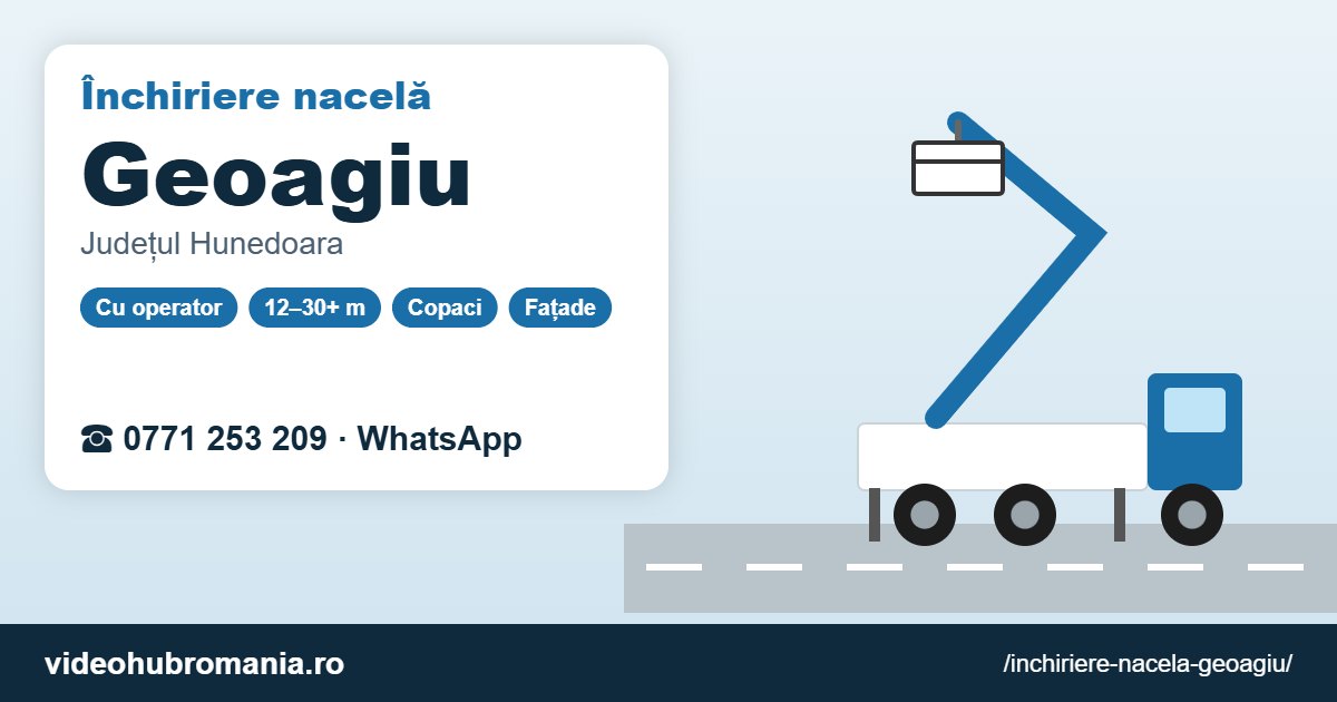 Închiriere nacelă Geoagiu – 0771 253 209