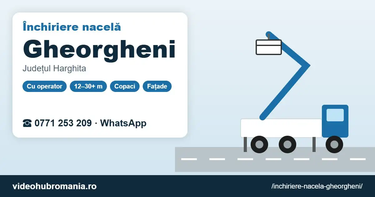 Închiriere nacelă Gheorgheni – 0771 253 209