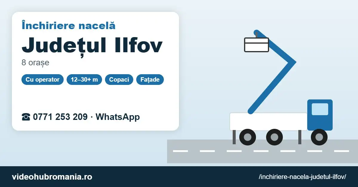 Închiriere nacelă Județul Ilfov – 0771 253 209