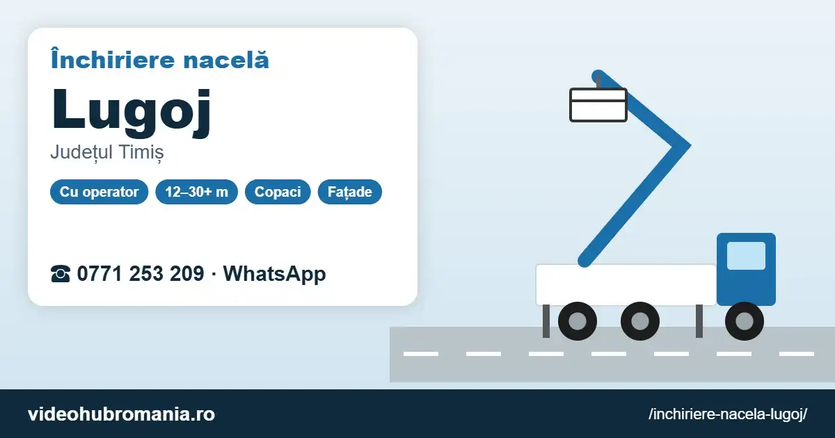 Închiriere nacelă Lugoj – 0771 253 209