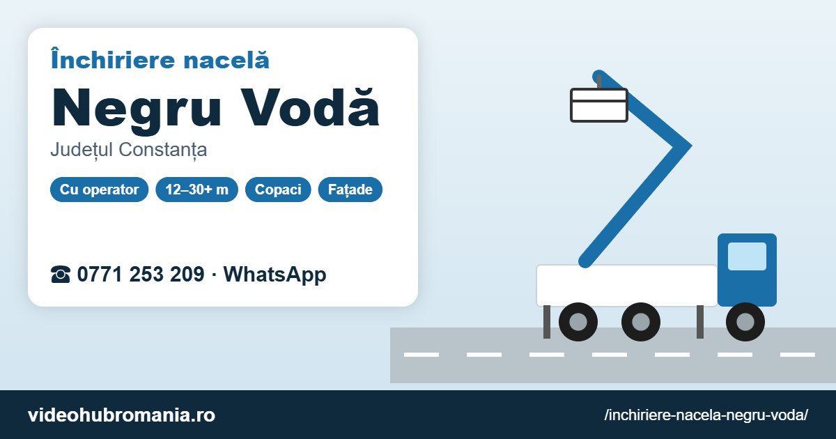 Închiriere nacelă Negru Vodă – 0771 253 209