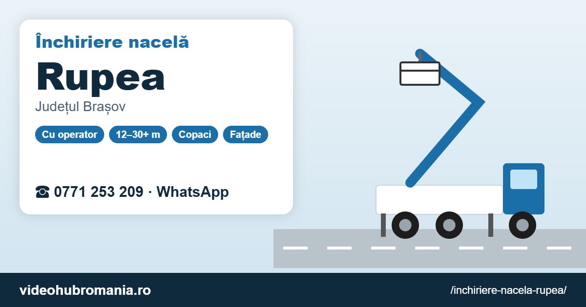 Închiriere nacelă Rupea – 0771 253 209