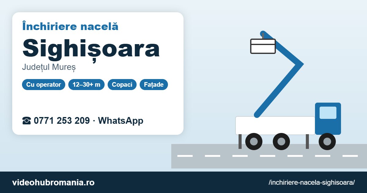 Închiriere nacelă Sighișoara – 0771 253 209