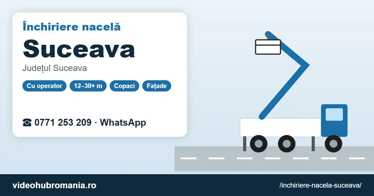 Închiriere nacelă Suceava – 0771 253 209