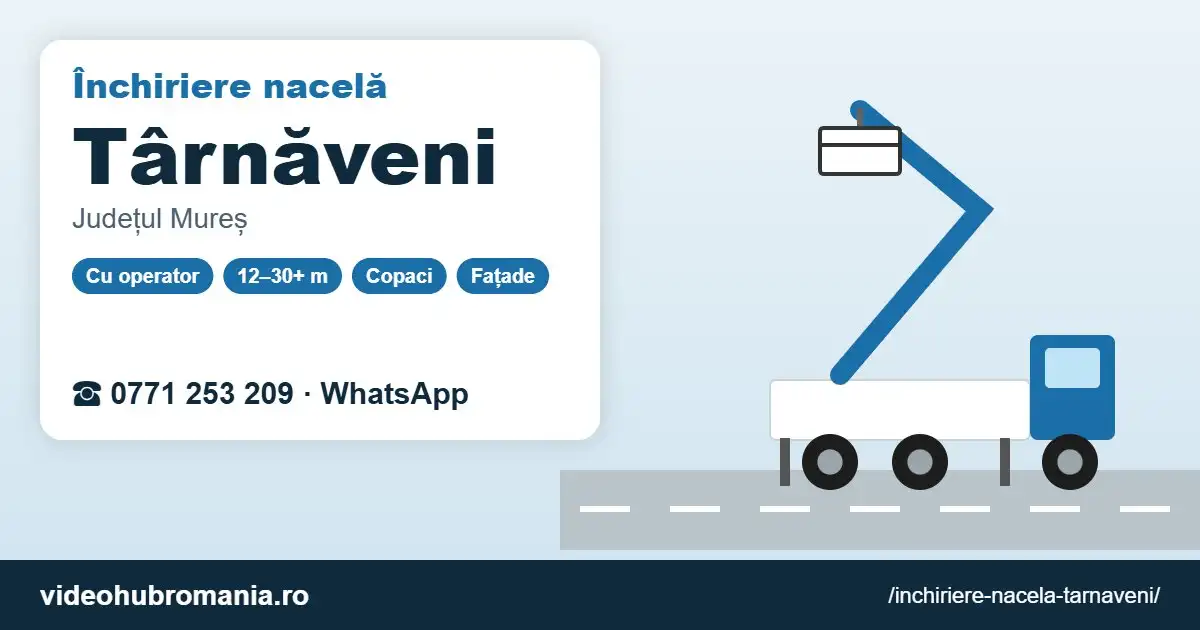 Închiriere nacelă Târnăveni – 0771 253 209