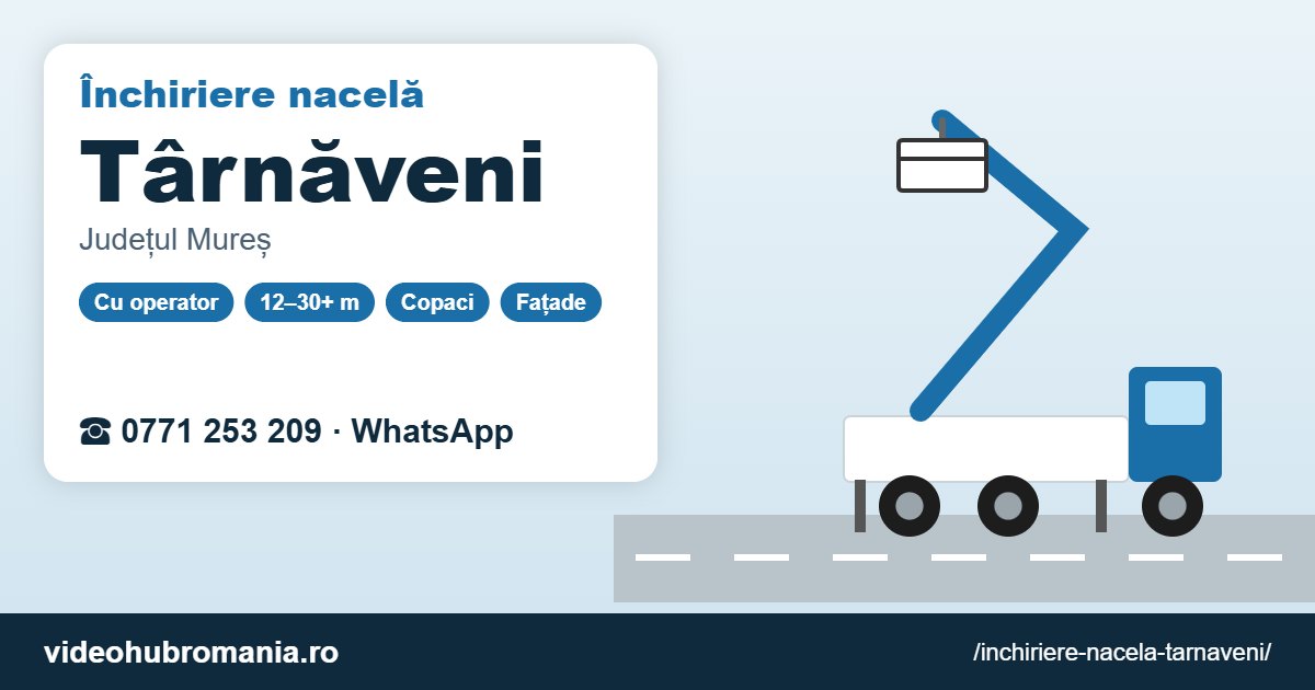 Închiriere nacelă Târnăveni – 0771 253 209