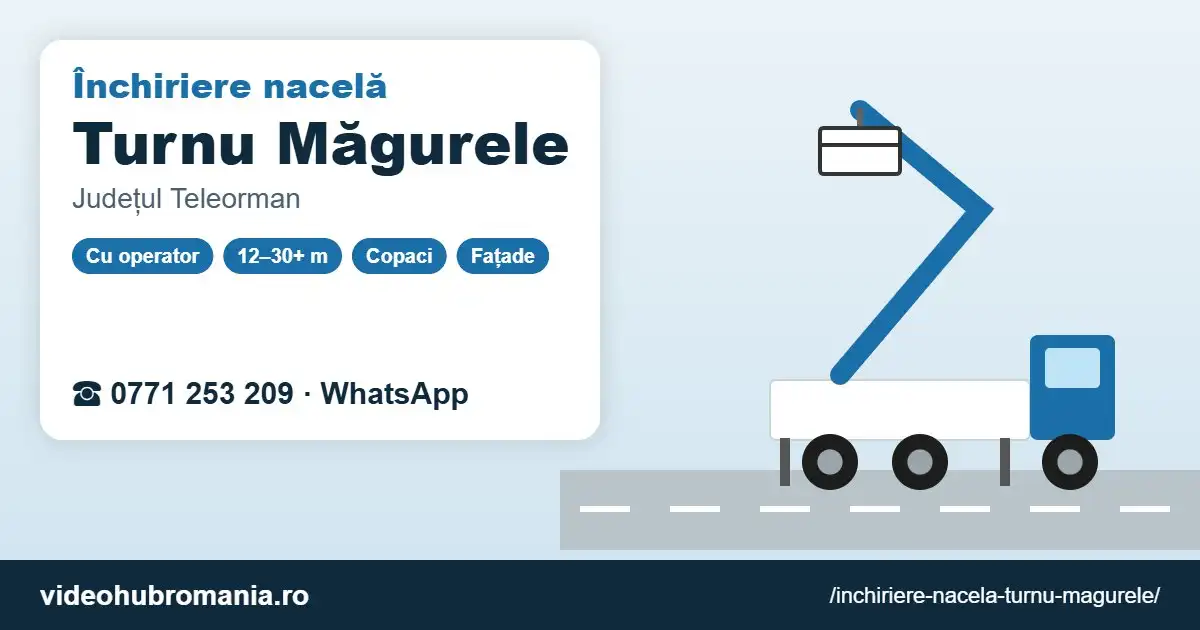 Închiriere nacelă Turnu Măgurele – 0771 253 209