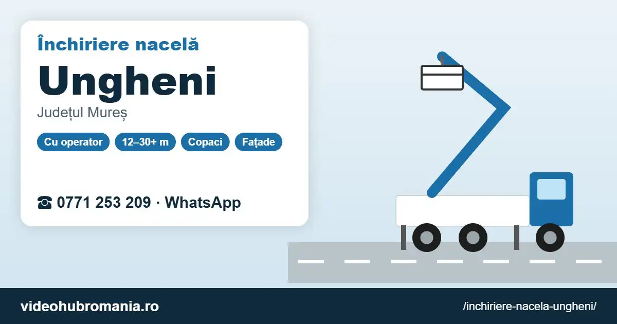 Închiriere nacelă Ungheni – 0771 253 209