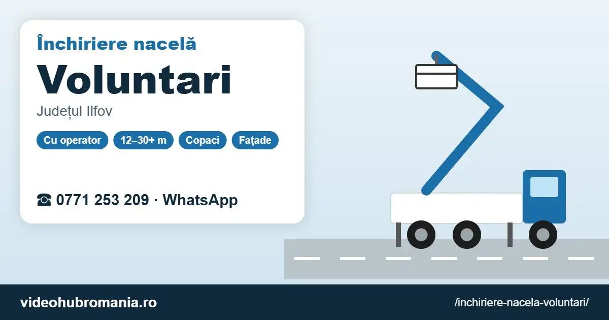 Închiriere nacelă Voluntari – 0771 253 209