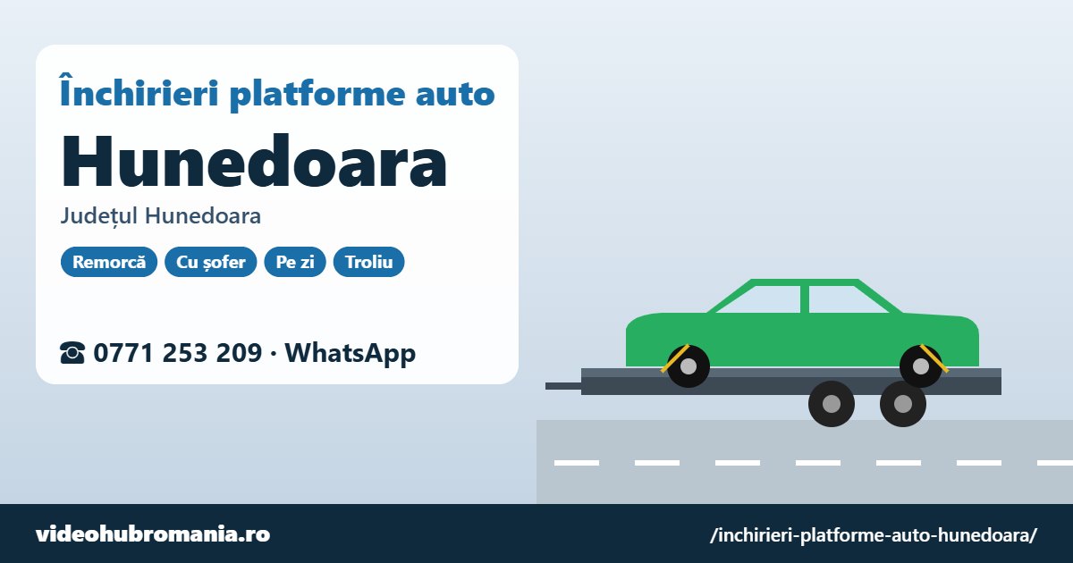 Închirieri platforme auto Hunedoara, județul Hunedoara – 0771 253 209