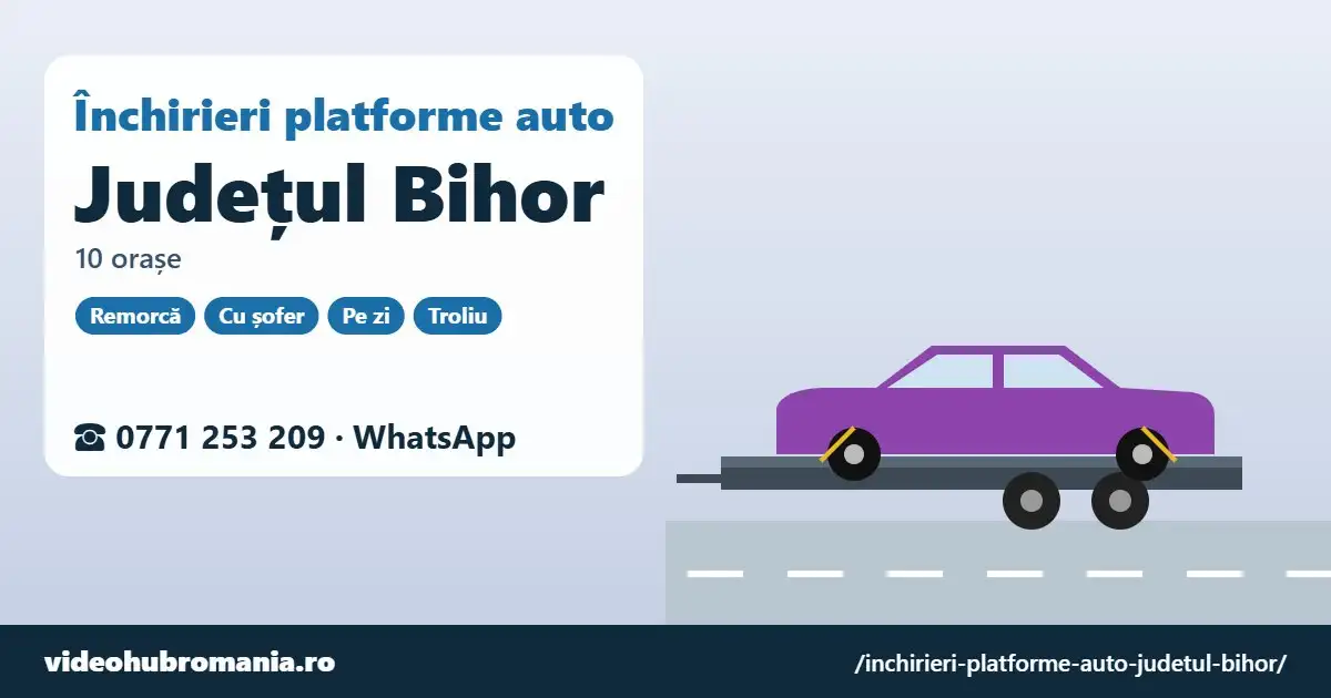 Închirieri platforme auto județul Bihor – 0771 253 209