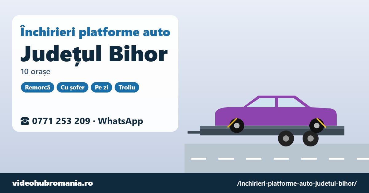 Închirieri platforme auto județul Bihor – 0771 253 209