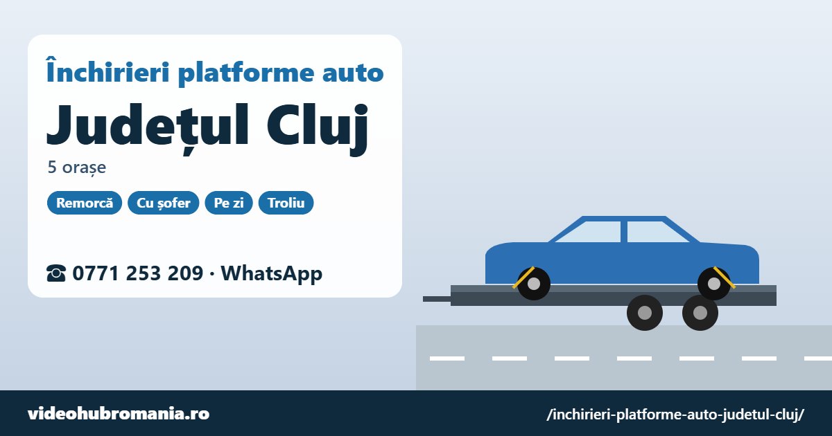 Închirieri platforme auto județul Cluj – 0771 253 209