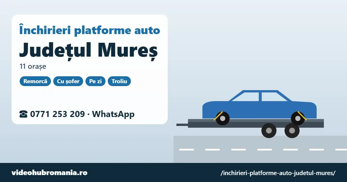 Închirieri platforme auto județul Mureș – 0771 253 209