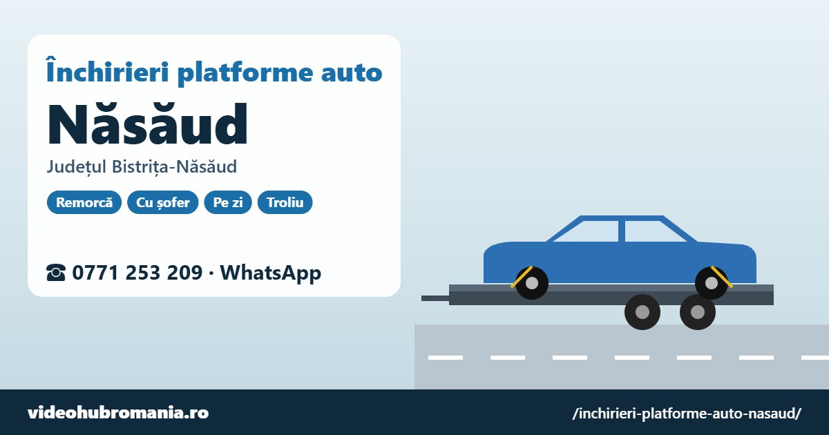 Închirieri platforme auto Năsăud, județul Bistrița-Năsăud – 0771 253 209