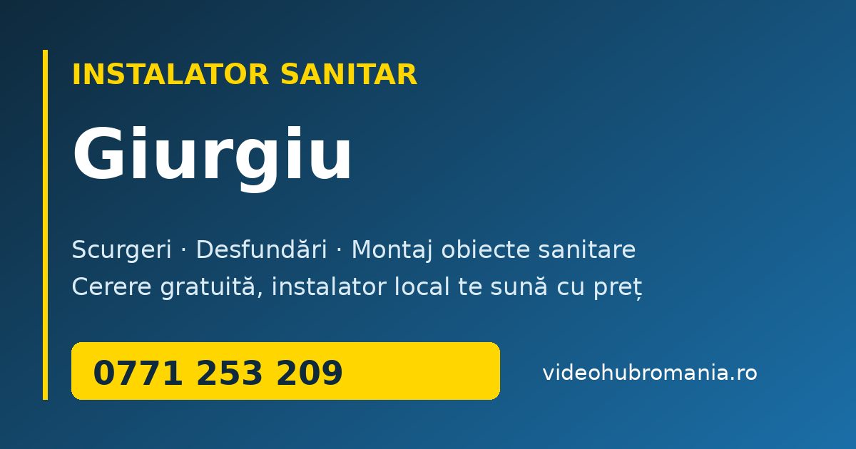 Instalator sanitar Giurgiu
