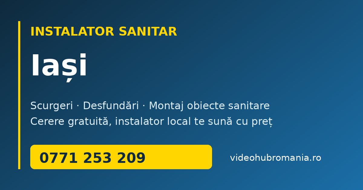 Instalator sanitar Iași