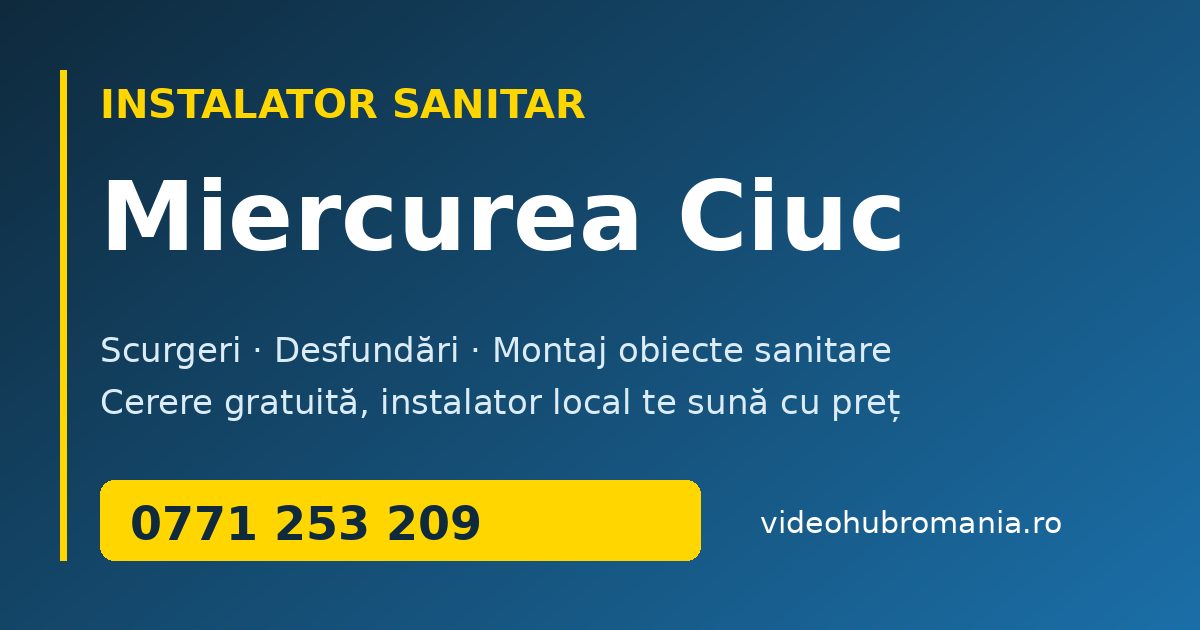 Instalator sanitar Miercurea Ciuc