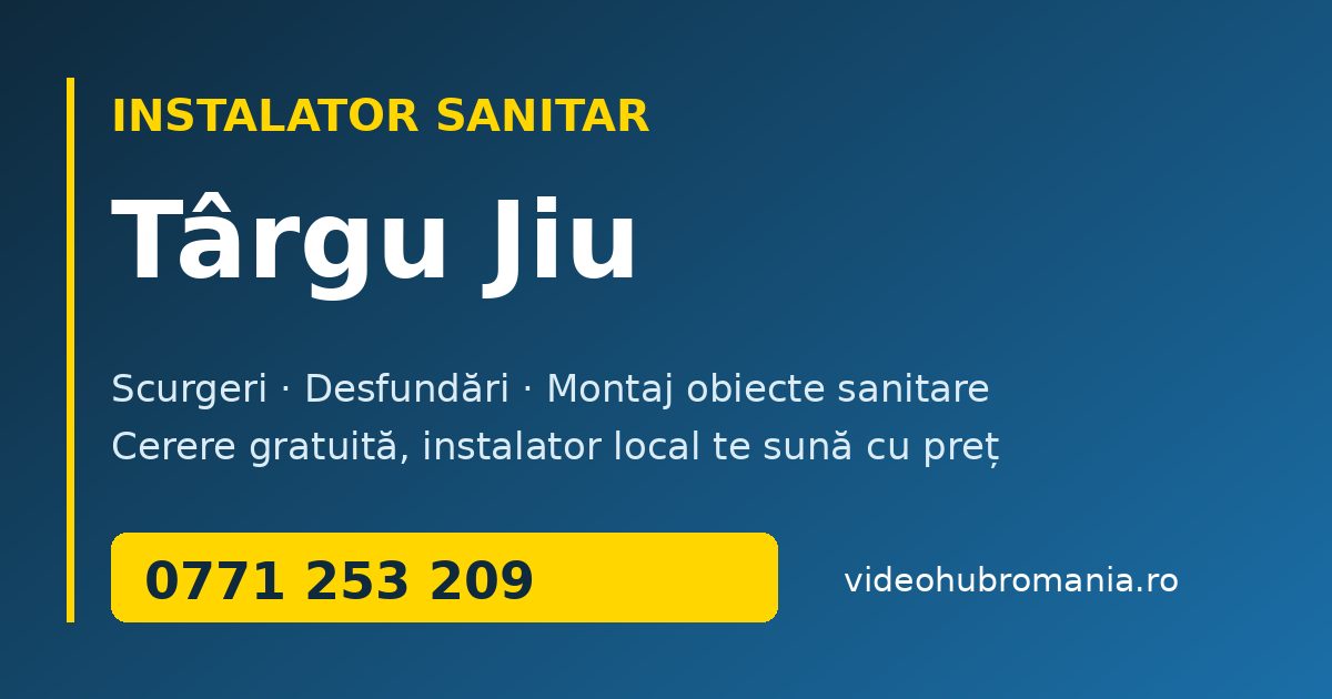 Instalator sanitar Târgu Jiu