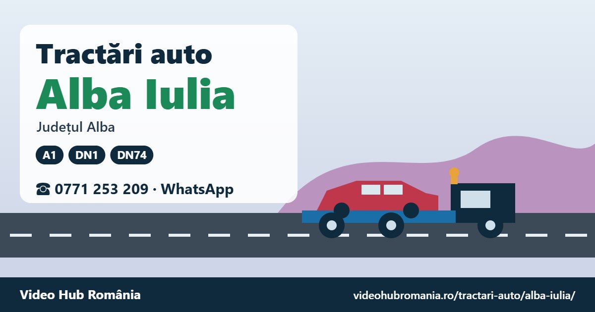 Tractări auto Alba Iulia, județul Alba – platformă de tractare