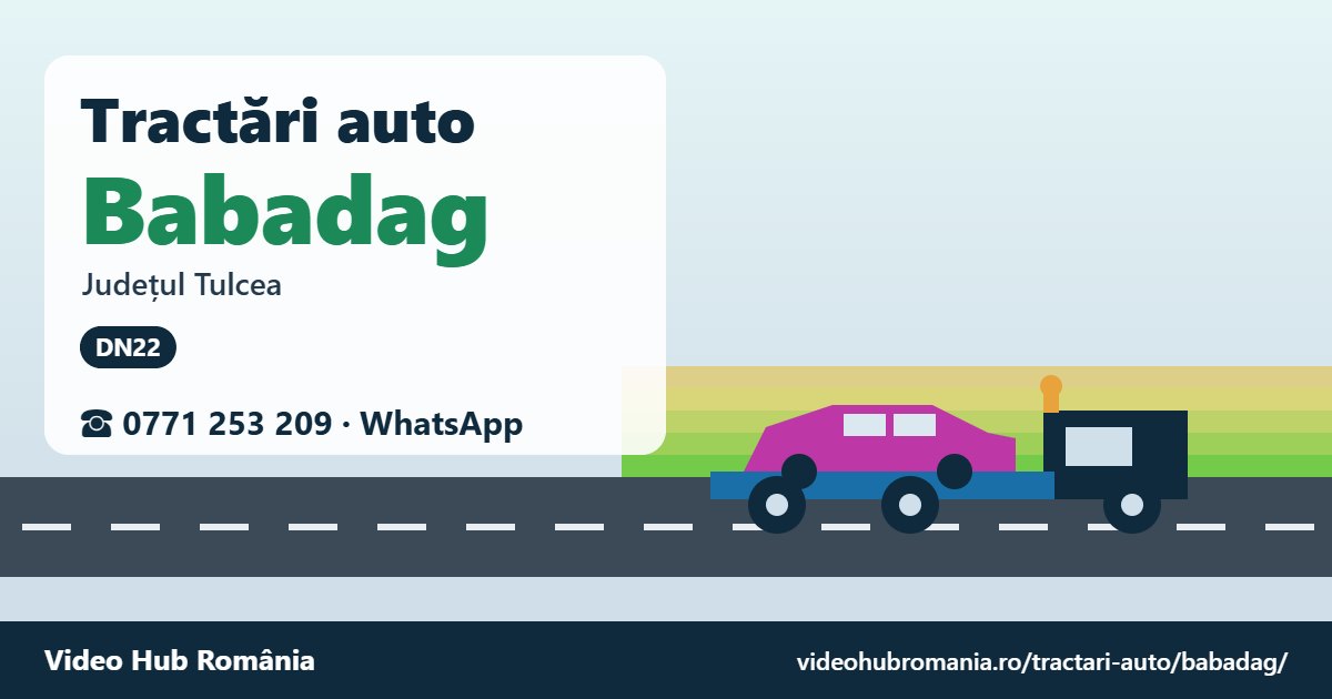 Tractări auto Babadag, județul Tulcea – platformă de tractare