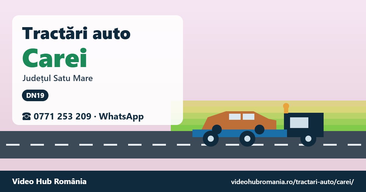 Tractări auto Carei, județul Satu Mare – platformă de tractare