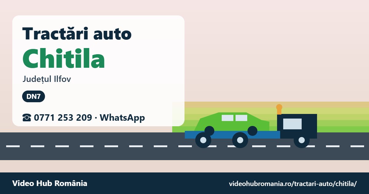 Tractări auto Chitila, județul Ilfov – platformă de tractare