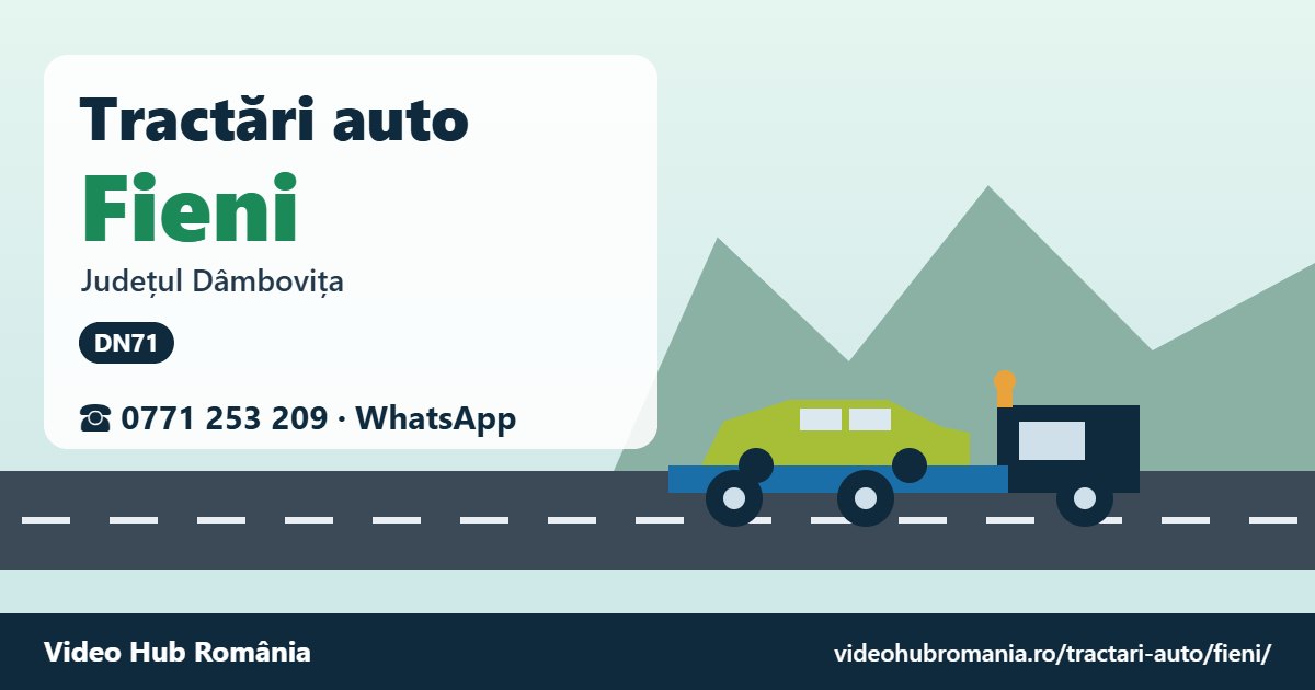 Tractări auto Fieni, județul Dâmbovița – platformă de tractare
