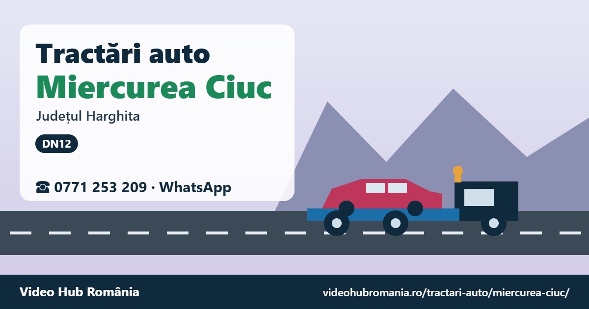 Tractări auto Miercurea Ciuc, județul Harghita – platformă de tractare