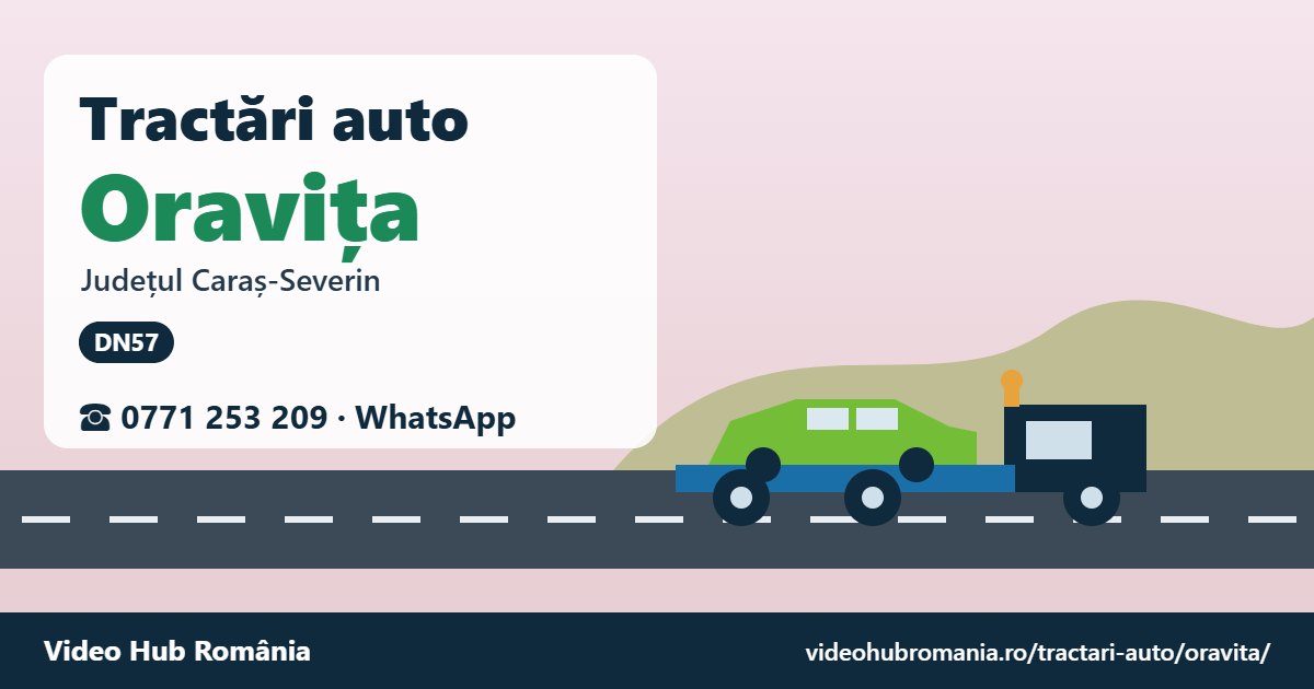 Tractări auto Oravița, județul Caraș-Severin – platformă de tractare
