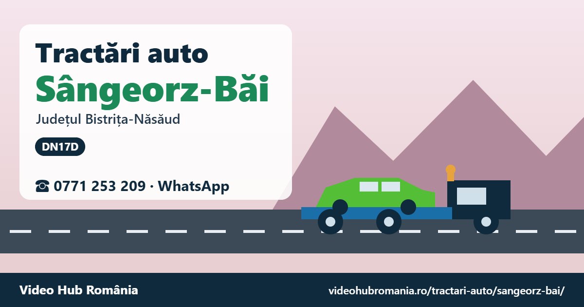Tractări auto Sângeorz-Băi, județul Bistrița-Năsăud – platformă de tractare