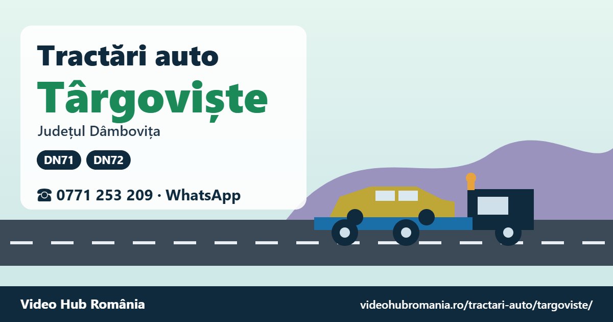 Tractări auto Târgoviște, județul Dâmbovița – platformă de tractare
