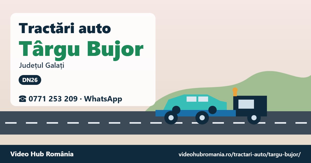 Tractări auto Târgu Bujor, județul Galați – platformă de tractare
