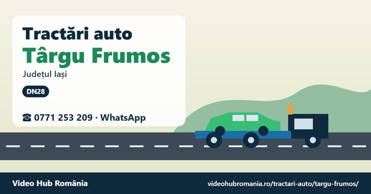 Tractări auto Târgu Frumos, județul Iași – platformă de tractare