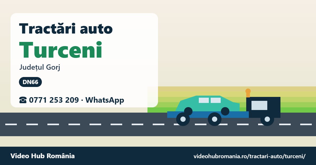 Tractări auto Turceni, județul Gorj – platformă de tractare